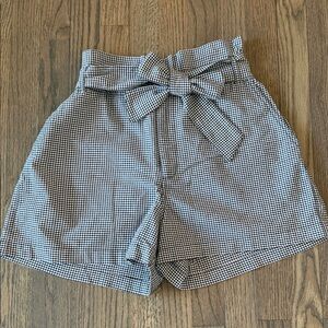 AMADI Black and White Checked Shorts